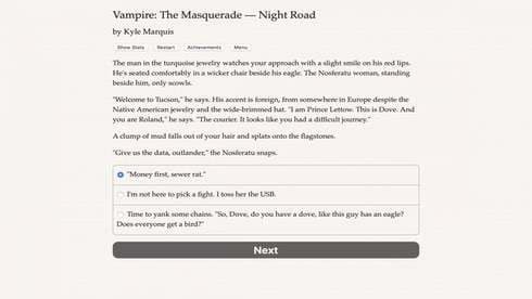 Vampire: The Masquerade - Night Road screenshot 1